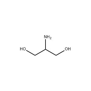 Molecular Structure of 2-Amino-1,3-propanediol CAS 534-03-2
