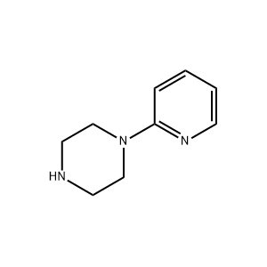 Molecular Structure of 1-(2-Pyridyl)piperazine Molecular Structure of 1-(2-Pyridyl)piperazine