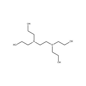 Molecular Structure of N,N,N’,N’-tetrakis(2-hydroxyethyl)ethylenediamine Molecular Structure of N,N,N’,N’-tetrakis(2-hydroxyethyl)ethylenediamine
