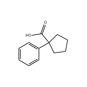 Molecular Structure of 1-Phenyl-1-cyclopentanecarboxylic acid
