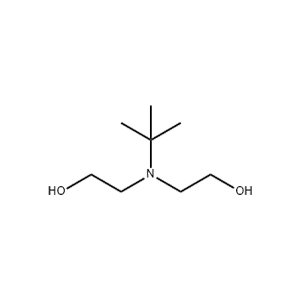 Molecular Structure of N-tert-Butyldiethanolamine CAS 2160-93-2